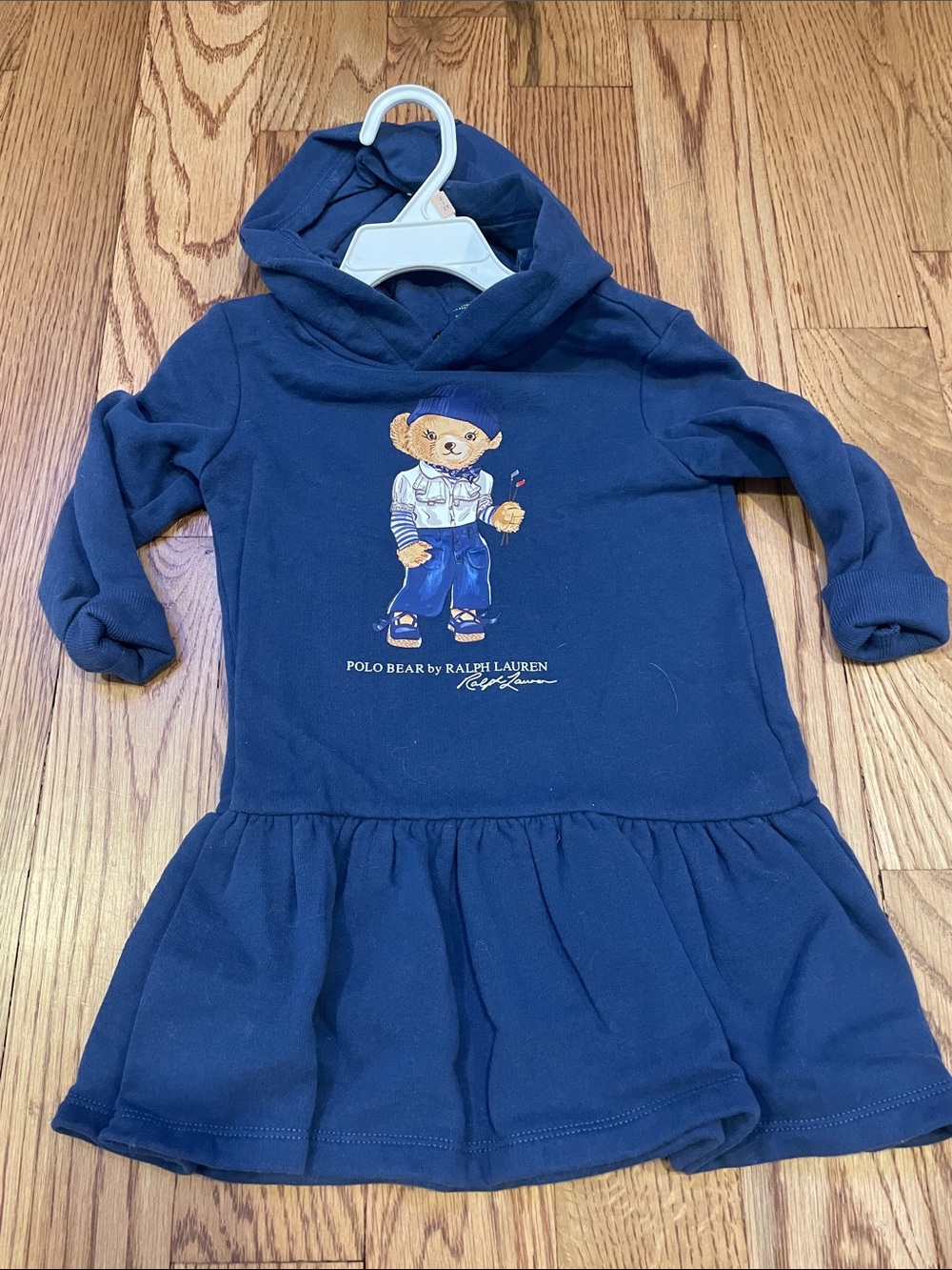 Ralph Lauren Navy Hooded Polo Bear Dress